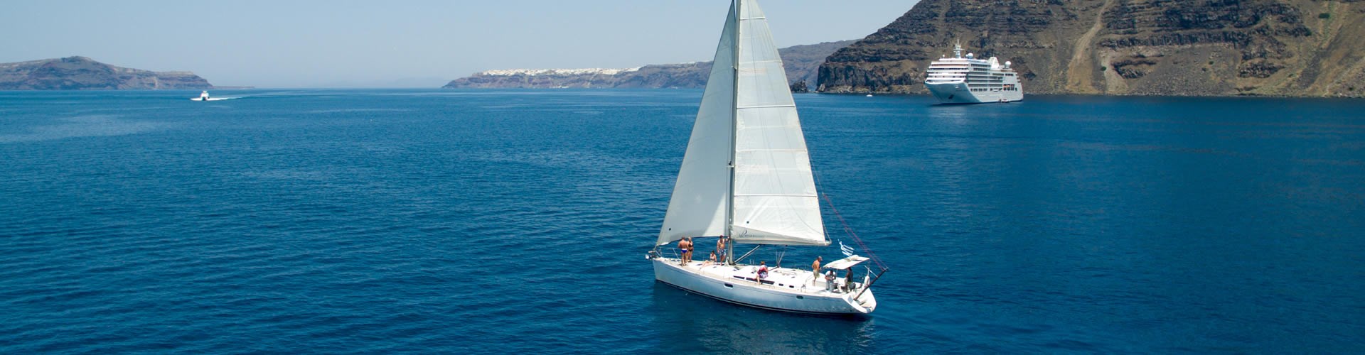 Photo of Sailing Cruise in Santorini with Seafood BBQ dinner/lunch on board and Drinks