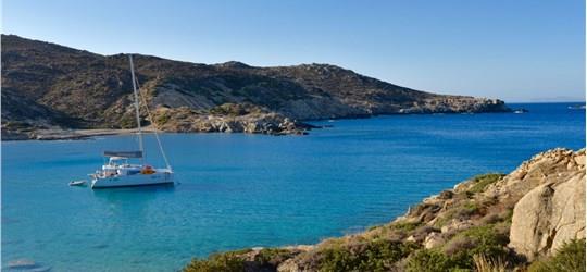 Photo of Classic Catamaran Cruise in Santorini with Food & Drinks