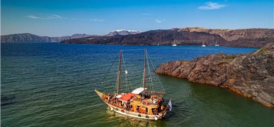 Photo of Sunset Cruise to Santorini's Volcano & Hot Springs from the Old Port