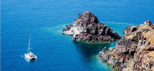 Photo of Private Catamaran Trip through Caldera's Wonders with Meal & Drinks included