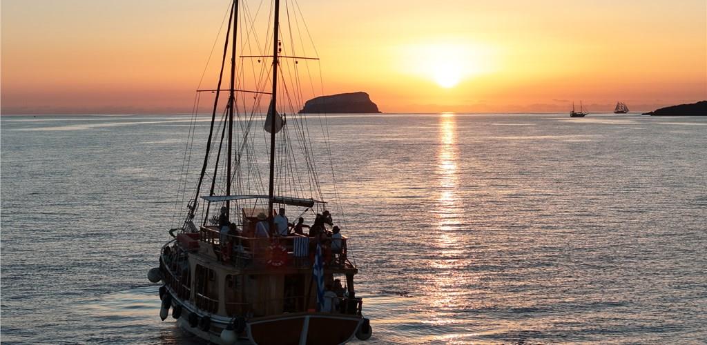 Photo of Sunset Cruise to Santorini's Volcano & Hot Springs from the Old Port