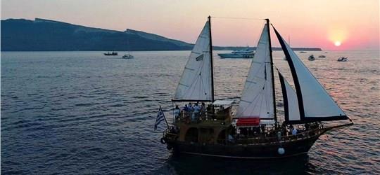 Photo of Sunset Cruise to Santorini's Volcano & Hot Springs from the Old Port