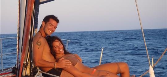 Photo of Private Sailing Cruise in Santorini with Seafood BBQ dinner/lunch and Drinks