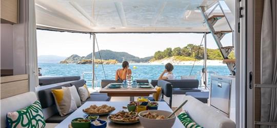 Photo of Santorini Private Cruise on a New Lagoon 43ft Catamaran with Meal & Drinks