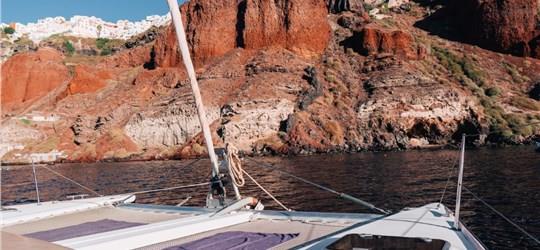 Photo of Private Catamaran Cruise from Oia with meal and drinks 