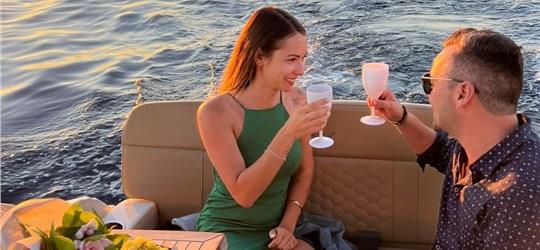 Photo of Explore Santorini on a Private Motor Boat Cruise with Snacks & Refreshments