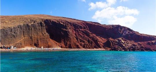 Photo of Exclusive Santorini Private Adventure on a 4x4 Sea Vessel with Food & Drinks 